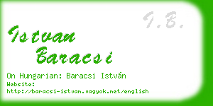 istvan baracsi business card