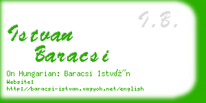 istvan baracsi business card